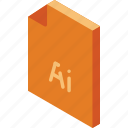 file, folder, illustrator, iso, isometric
