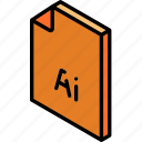 file, folder, illustrator, iso, isometric