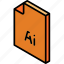 file, folder, illustrator, iso, isometric 