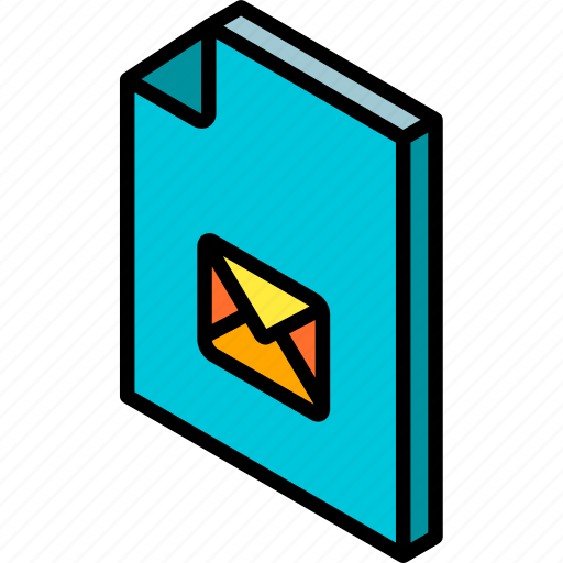 File, folder, iso, isometric, mail icon - Download on Iconfinder