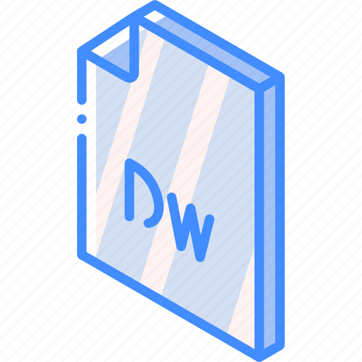 Dreamweaver, file, folder, iso, isometric icon - Download on Iconfinder