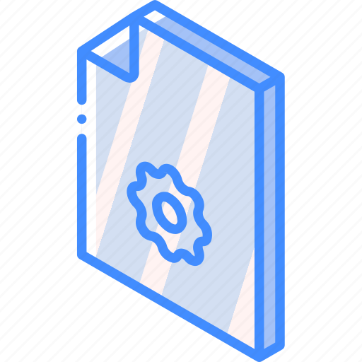 File, folder, iso, isometric, settings icon - Download on Iconfinder