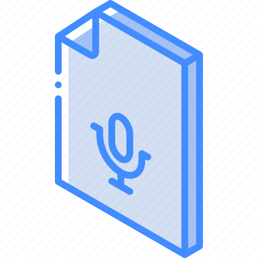 File, folder, iso, isometric, recordings icon - Download on Iconfinder