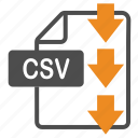 csv, document, download, extension, file, format