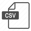 csv, document, extension, file, format