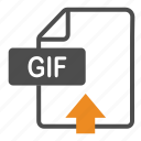document, extension, file, format, gif, upload