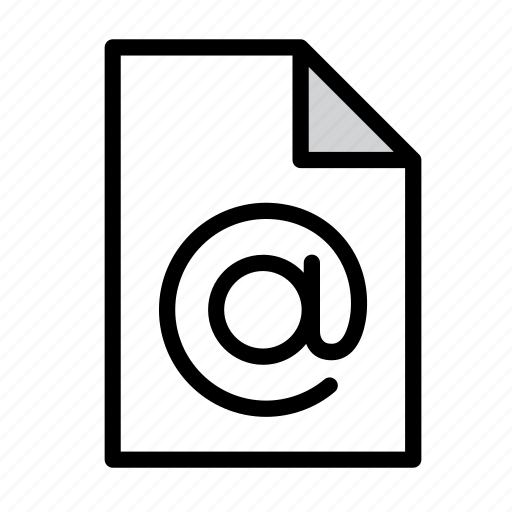 Document, file, format, @, at sign, email, mail icon - Download on Iconfinder