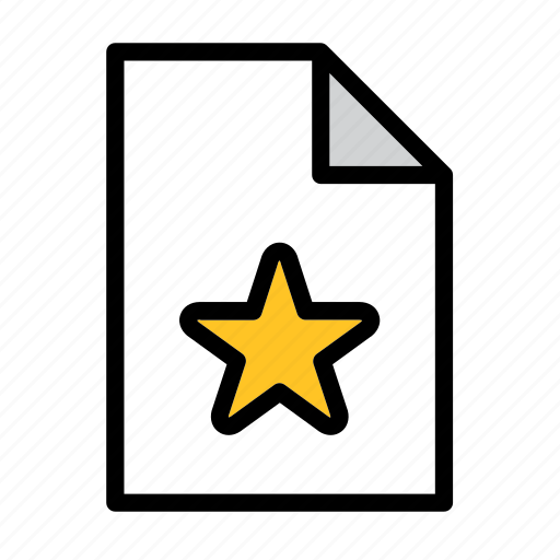 Document, file, format, bookmark, favourite, star icon - Download on Iconfinder