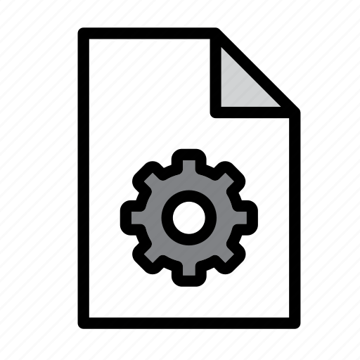 Document, file, format, cogwheel, gear, options icon - Download on Iconfinder