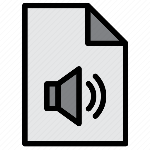 Audio, document, extension, file, sound, speaker icon - Download on Iconfinder