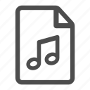 document, file, mp3, music, note, notes, page