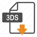 3ds, document, download, extension, file, format 