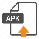 apk, document, extension, file, format, upload