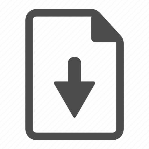 Arrow, document, down, download, file, page, paper icon - Download on Iconfinder