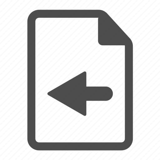 Arrow, back, document, file, left, page, paper icon - Download on Iconfinder