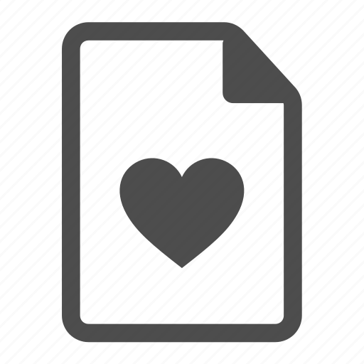 Paper, file, document, page, heart, love, like icon - Download on Iconfinder