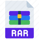 rar, file, document, filetype, compressed