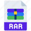rar, file, document, filetype, compressed 