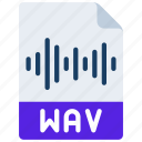 wav, file, document, filetype, audio