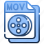 mov, format, file, document 