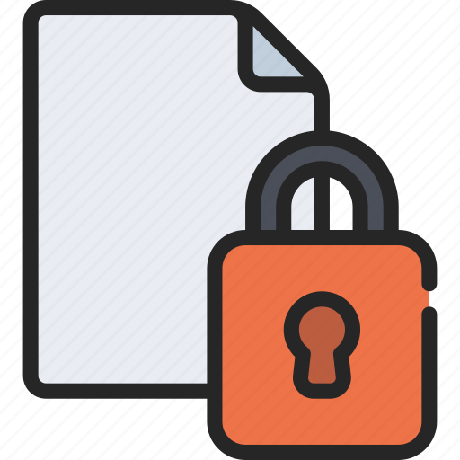 Locked, document, file, filetype, lock icon - Download on Iconfinder