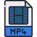 mp4, file, document, filetype, movie