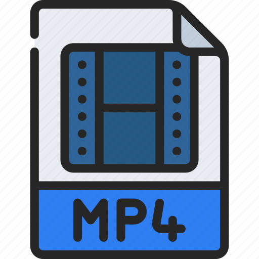 Mp4, file, document, filetype, movie icon - Download on Iconfinder