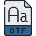 otf, file, document, filetype, documents