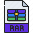 rar, file, document, filetype, compressed