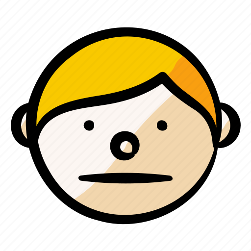 Boy, face, neutral, natural, emoticon, clueless icon - Download on Iconfinder