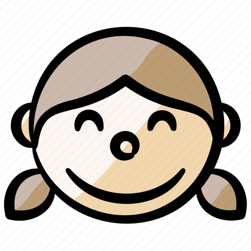 Girl, smile, happy, friendly, satisfied, cheerful icon - Download on Iconfinder