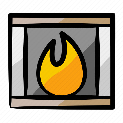 Fireplace, warm, warmer, holiday, winter, interior, christmas icon - Download on Iconfinder