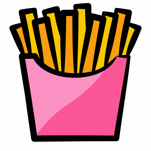 French fries, carbohydrate, calories, fast food, junk food icon - Download on Iconfinder
