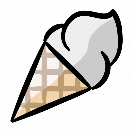 Ice cream cone, food and beverage, dessert, culinary, menu, cone icon - Download on Iconfinder
