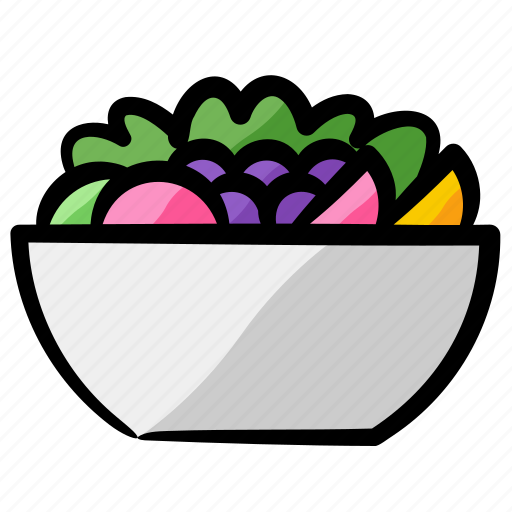 Salad, vegetarian, diet, healthy diet, eat icon - Download on Iconfinder