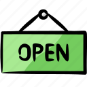 trading, shopping, open board, open, open sign