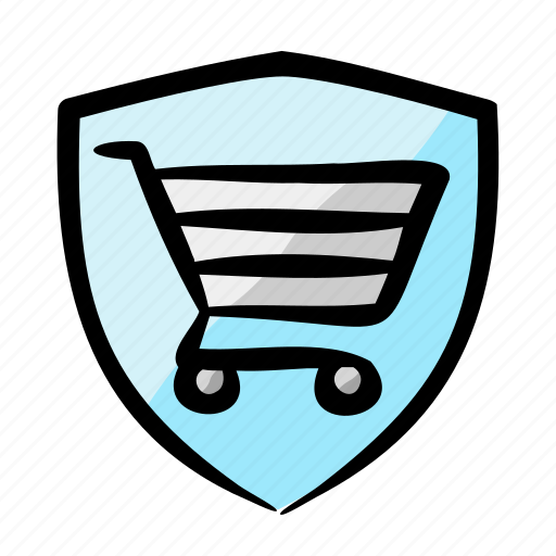 Shopping cart, security, protection, safety, shield icon - Download on Iconfinder