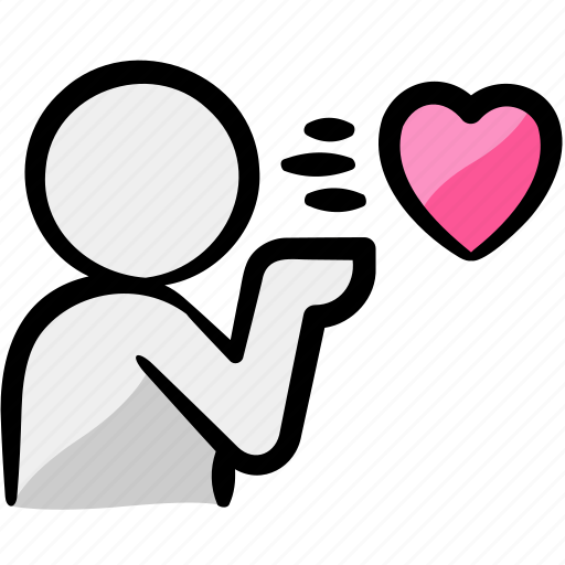 Person, blow kiss, kiss, love, romantic, affection, heart icon - Download on Iconfinder