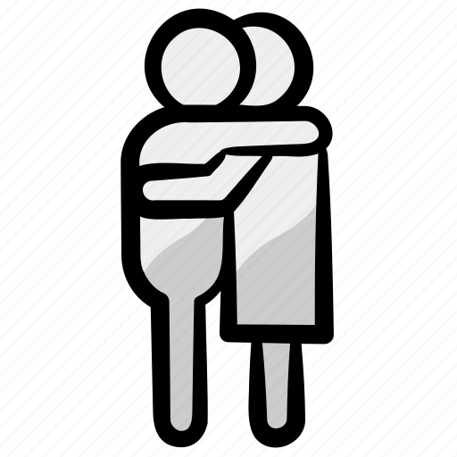 Couple, hug, embrace, love, romance, affection, valentines icon - Download on Iconfinder