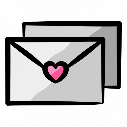 Letters, mail, envelopes, heart, love, romance, romantic icon - Download on Iconfinder