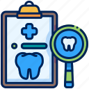 dental checkup, checkup, tooth, report, magnifier