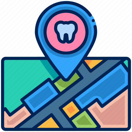 Location, maps and location, dentist, treatment, clinic icon - Download on Iconfinder