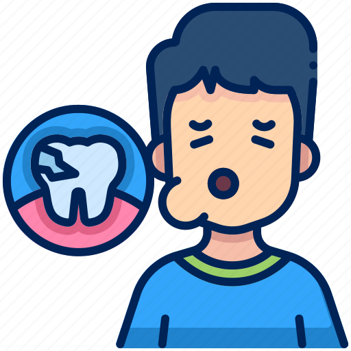 Tooth ache, pain, tooth, man, kids icon - Download on Iconfinder
