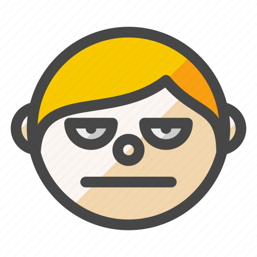 Boy, face, annoyed, not interesting, bored, expression icon - Download on Iconfinder