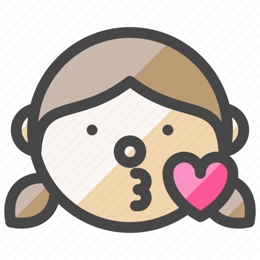 Girl, kiss, love, emotion, feeling, emoji icon - Download on Iconfinder