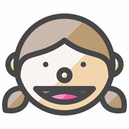 Girl, face, laugh, laughter, laughing, happy, female icon - Download on Iconfinder