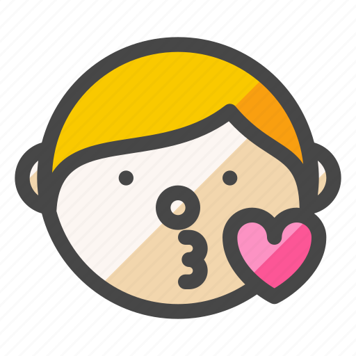 Boy, face, kiss, love, feeling, emoticon icon - Download on Iconfinder