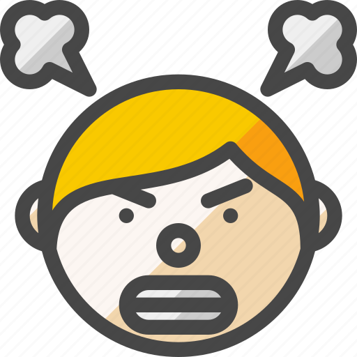 Boy, mad, angry, anger, rage, emoticon icon - Download on Iconfinder