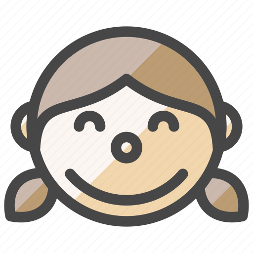 Girl, smile, happy, friendly, satisfied, cheerful icon - Download on Iconfinder