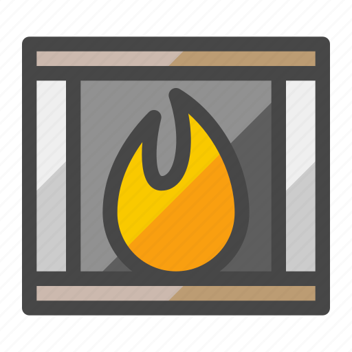 Fireplace, warm, warmer, holiday, winter, interior, christmas icon - Download on Iconfinder